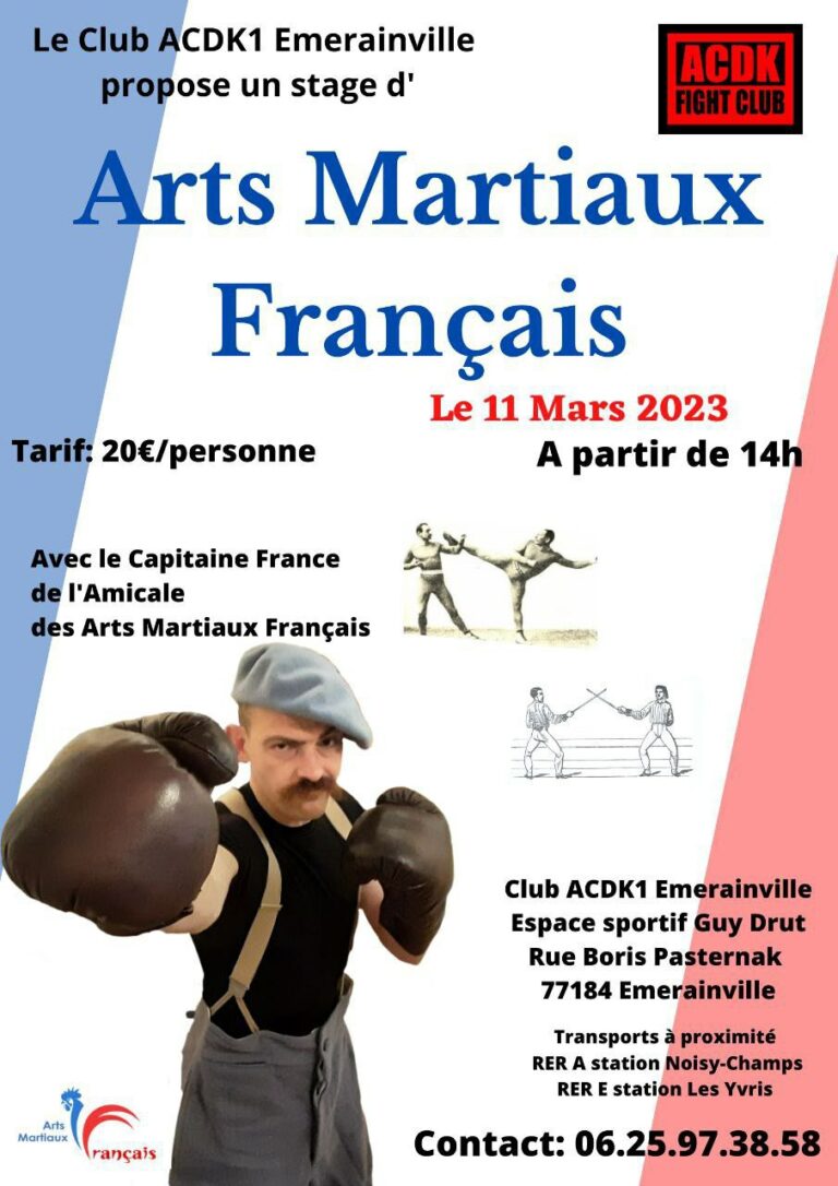 11/03/2023 : stage « Arts Martiaux Français »