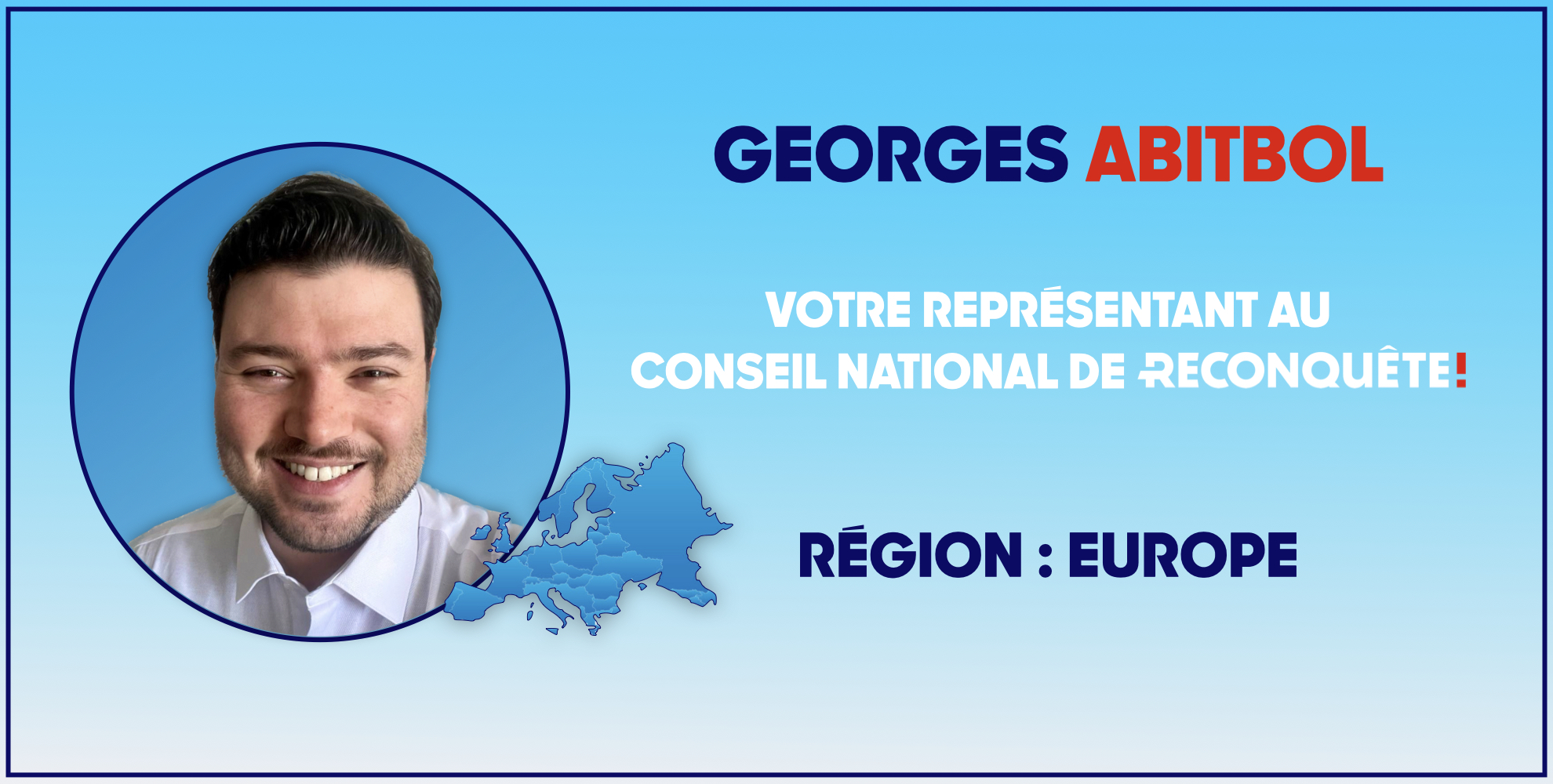 Reconquête : Rencontre avec Georges Abitbol, candidat “FDE Europe”