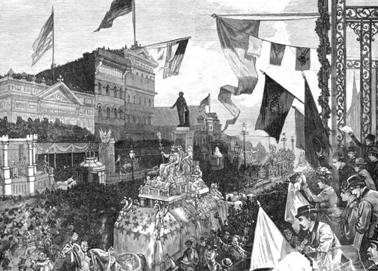 La première célébration du carnaval attestée à La Nouvelle-Orléans est le fait d’un employé de la Compagnie des Indes en 1731