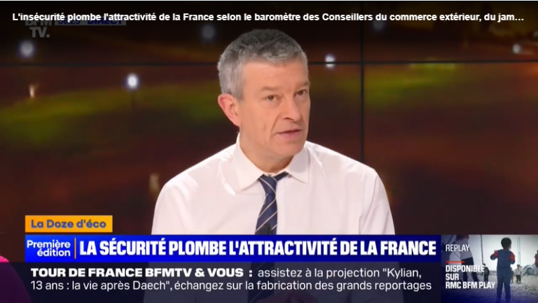 L’insécurité plombe l’attractivité de la France (BFMTV)