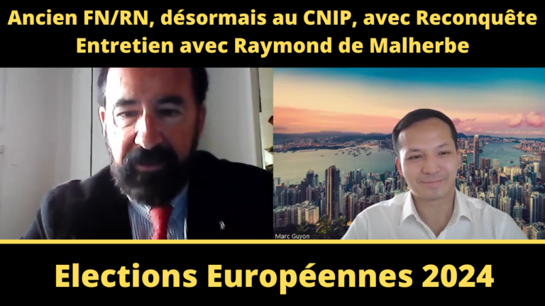 Ancien FN/RN, désormais au CNIP, avec Reconquête : entretien avec Raymond de Malherbe