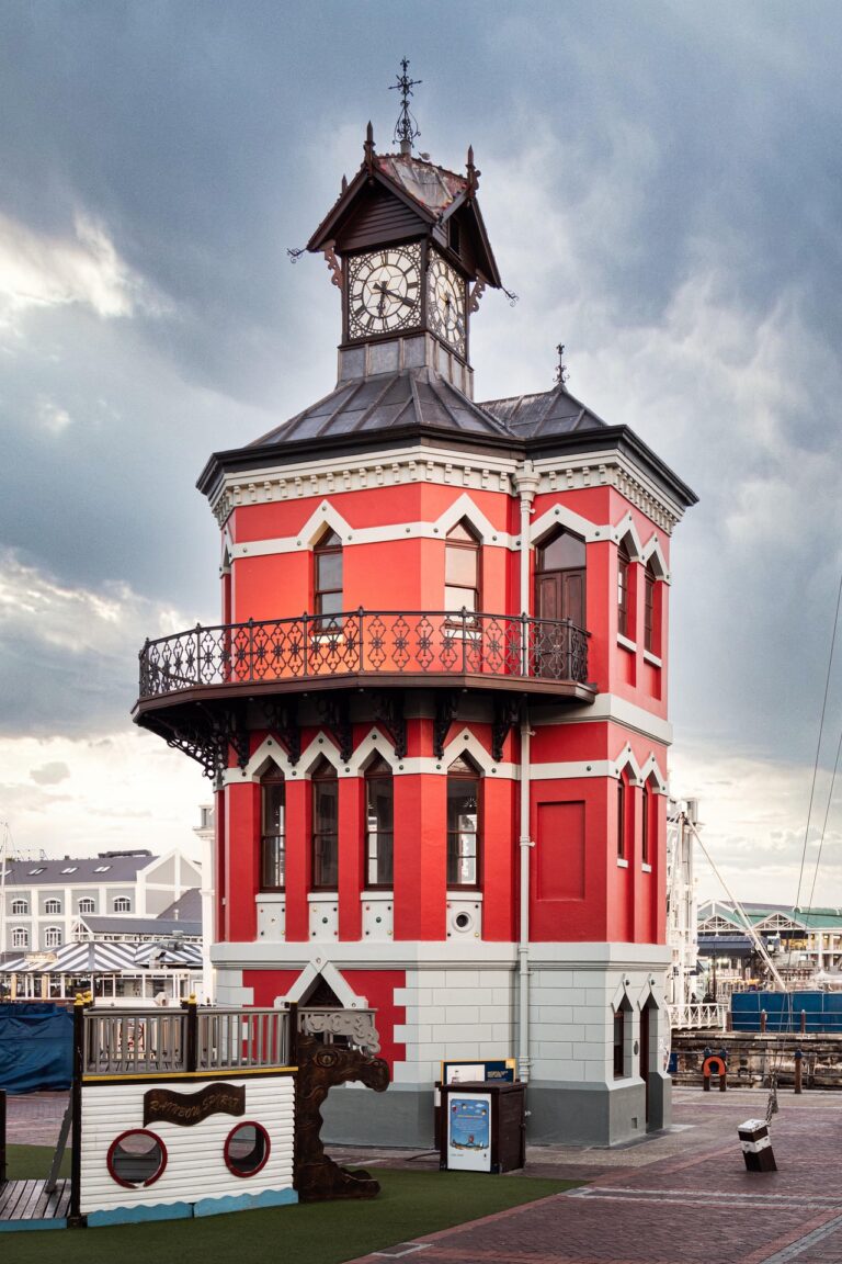 The Clock Tower at Cape Town’s V&A Waterfront was manufactured/ordered from Mr Ritchie and Sons, Edinburgh, Scotland